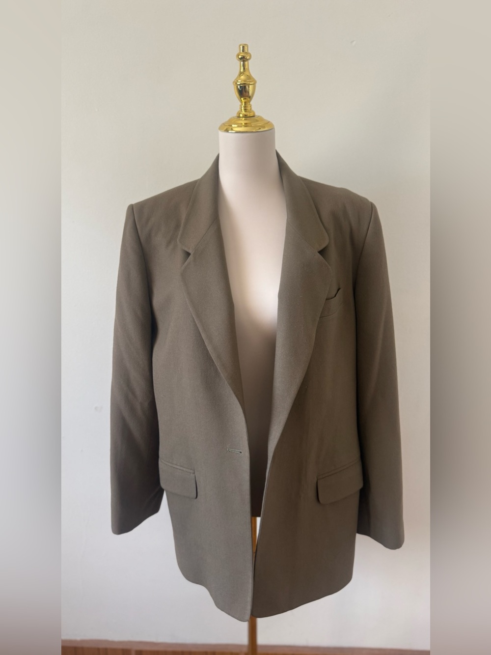 Talbots Worsted Wool Jacket - Olive/Tan Size 12